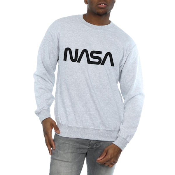 NASA Modern Logo Sweatshirt L Sports Grey för män Sports Grey L