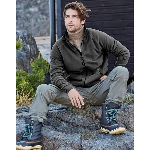 Tee Jays Herr Full Zip Active Lättvikts Fleece Jacka M Mörk Dark Grey M