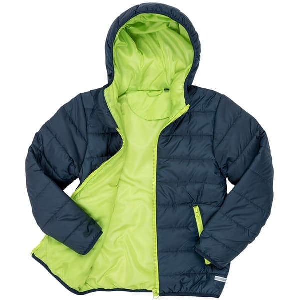 Result Core Barn/Barn Junior Vadderad Dusch & Vindtät Navy/Lime XS