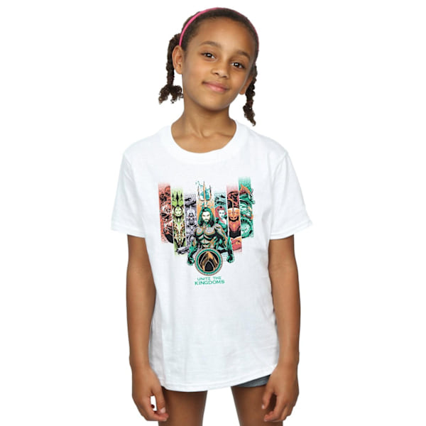 DC Comics Girls Aquaman Unite The Kingdoms Bomull T-shirt 9-11 White 9-11 Years