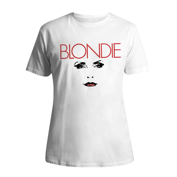 Blondie Unisex T-shirt för vuxna ansikte L Vit White L