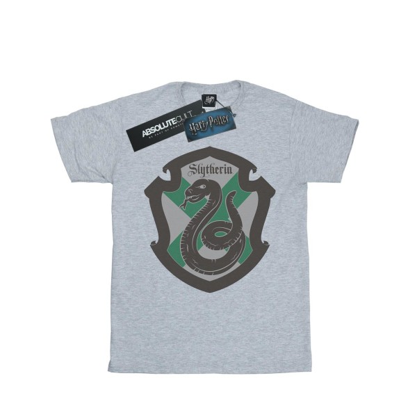 Harry Potter Herr Slytherin Crest Flat T-Shirt XL Sports Grey Sports Grey XL
