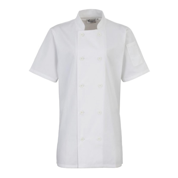 Premier Dam/Dam Short-Sleeved Chef Jacket M Vit White M