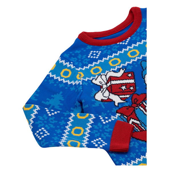 Sonic The Hedgehog Barn/Barn Stickad Jultröja 9-10 Sky Blue 9-10 Years