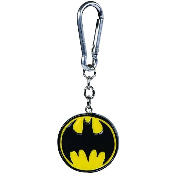 Batman 3D-logotyp karbinhake nyckelring One Size Gul/Svart Yellow/Black One Size