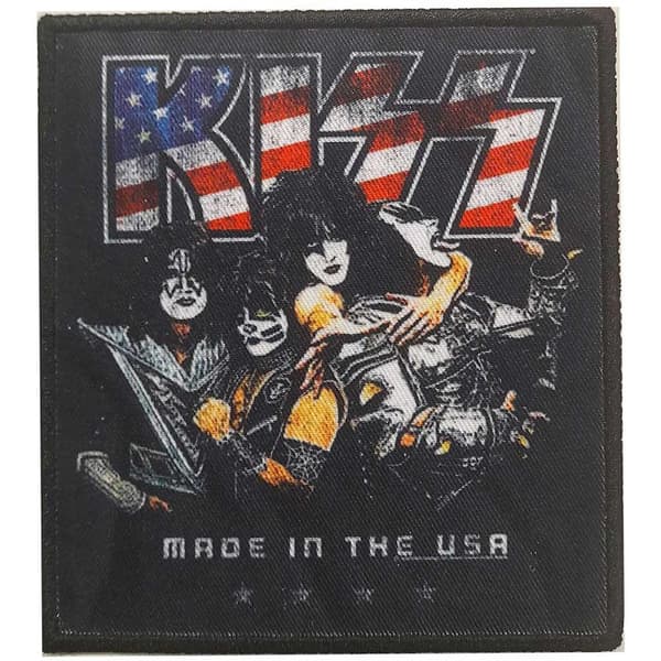 Kiss Made In The USA Patch One Size Svart Black One Size