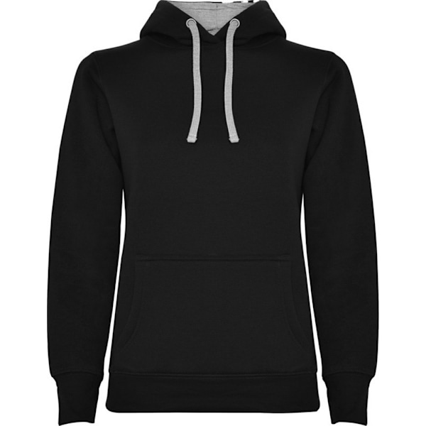 Roly Dam/Kvinnor Urban Hoodie XXL Solid Svart/Gråmelerad Solid Black/Grey Marl XXL