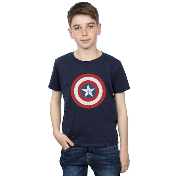 Marvel Boys Captain America Civil War Shield T-Shirt 5-6 år Navy Blue 5-6 Years