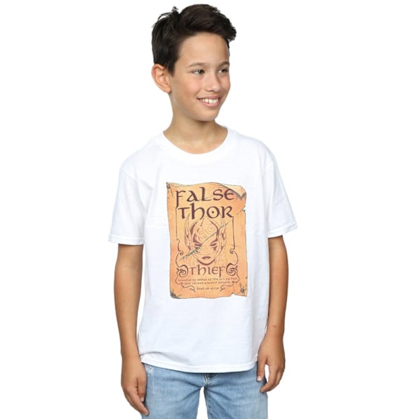 Marvel Boys The Mighty Thor False Thor Poster T-Shirt 9-11 år White 9-11 Years