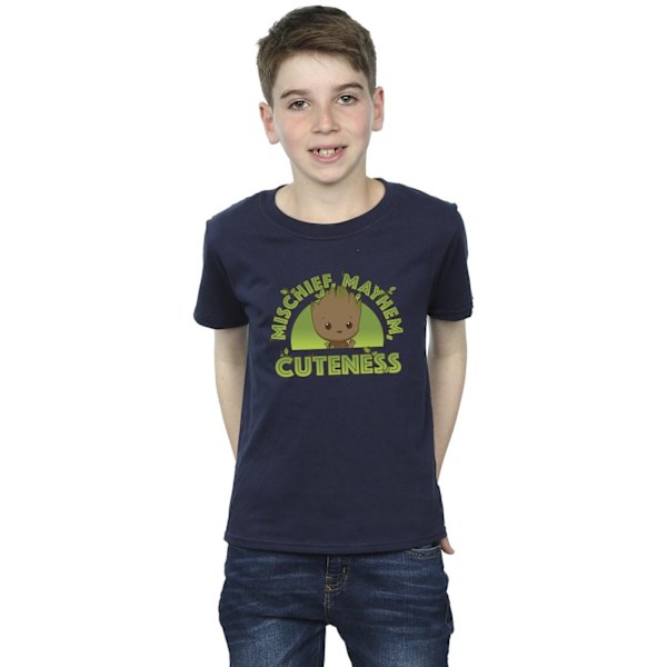 Marvel Boys I Am Groot Mischief Mayhem T-shirt 9-11 år Marinblå Navy Blue 9-11 Years