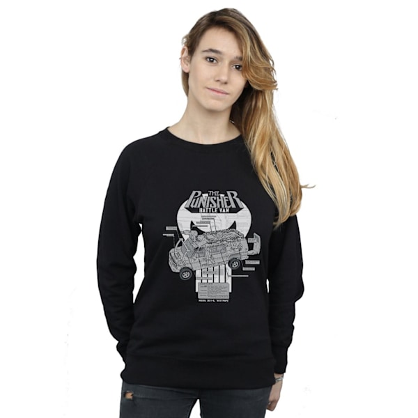 Marvel Dam/Damer The Punisher Battle Van Breakdown Sweatshirt Black XL