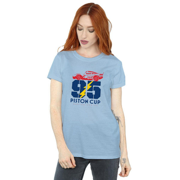 Disney Dam/Damer Bilar Piston Cup 95 Bomull Boyfriend T-Shir Baby Blue S