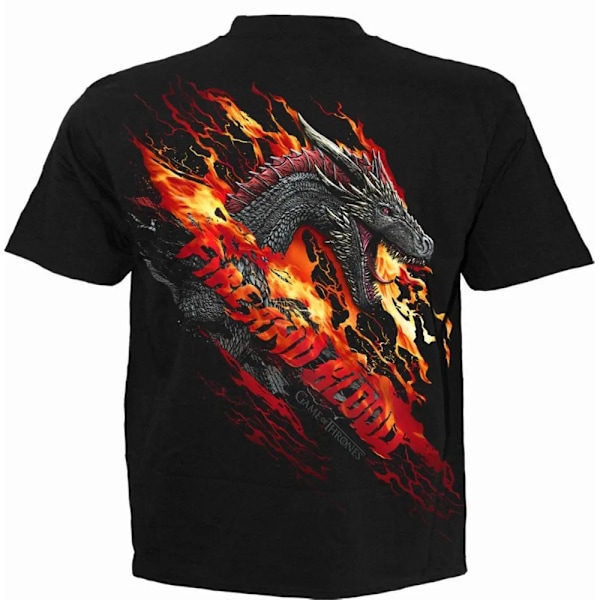 Game of Thrones Unisex Vuxen Fire And Blood T-shirt L Svart Black L