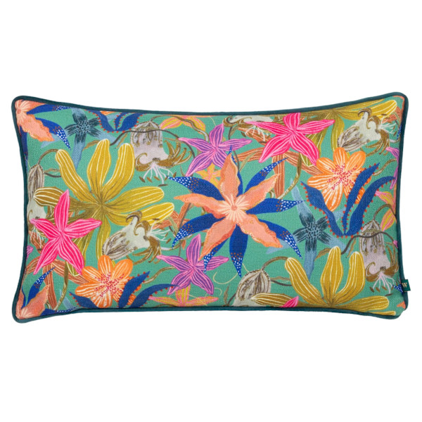 Wylder Luna Piped Tropical Kuddfodral 43cm x 43cm Flerfärgad Multicoloured 43cm x 43cm