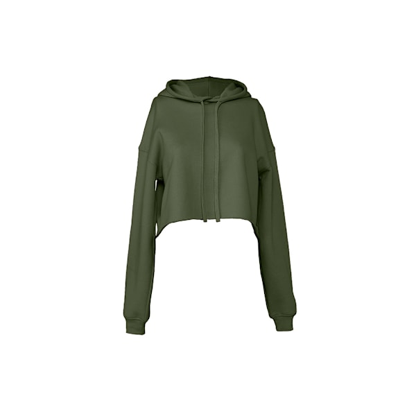 Bella + Canvas Damklippt Hoodie S Militärgrön Military Green S