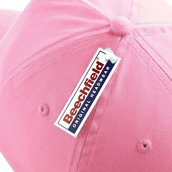 Beechfield Plain Unisex Junior Original 5 Panel Baseball Cap On Classic Pink One Size