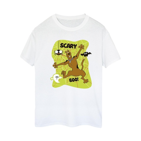 Scooby Doo Dam/Kvinnor Läskig Bu! Bomulls Boyfriend T-Shirt XX White XXL