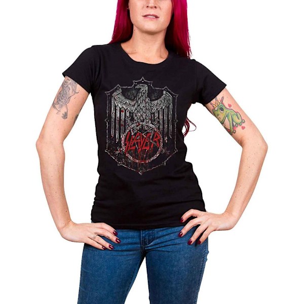 Slayer Womens/Ladies Bloody Shield T-Shirt S Svart Black S