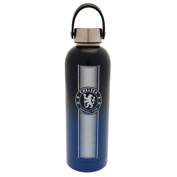 Chelsea FC Crest Thermal Flask One Size Marin/Vit/Silver Navy/White/Silver One Size
