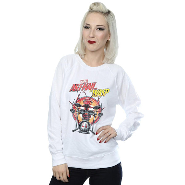 Marvel Dam/Kvinnor Ant-Man And The Wasp Drummer Ant Sweatshirt White M