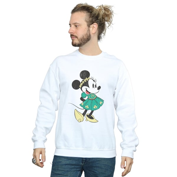 Disney Herr Minnie Mouse St Patrick´s Day Kostym Sweatshirt 5X White 5XL