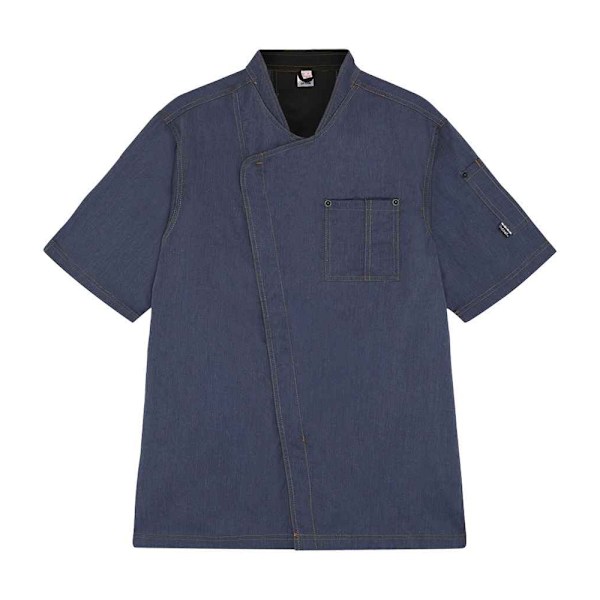 Le Chef Herr Asymmetrisk Kockjacka M Indigo Heather Indigo Heather M