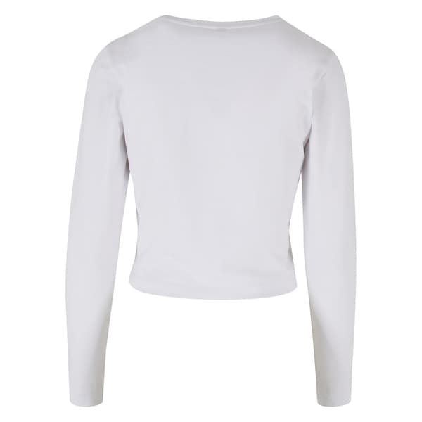 Bygg ditt varumärke Dam/Dam Långärmad Crop Top L Vit White L