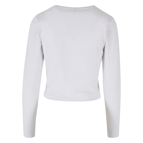 Bygg ditt varumärke Dam/Dam Långärmad Crop Top XS Vit White XS