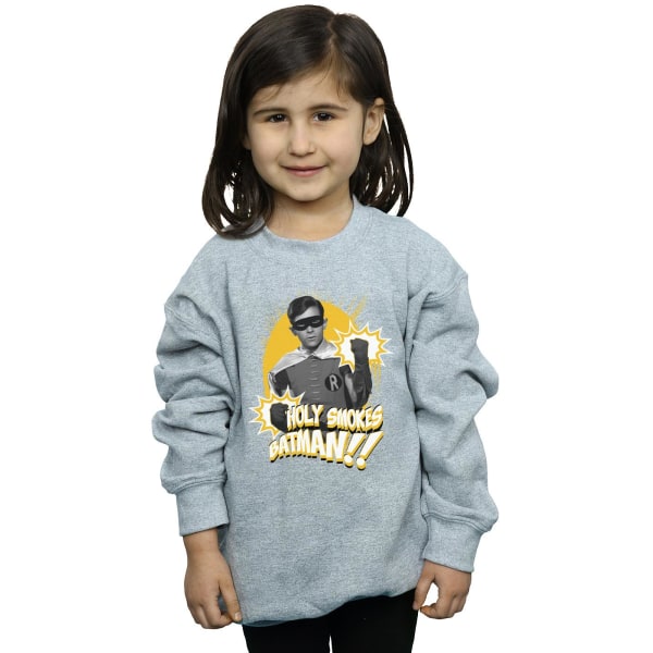 DC Comics Girls Batman TV-serie Robin Holy Smokes Sweatshirt 9 Sports Grey 9-11 Years