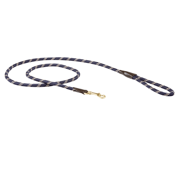Weatherbeeta Rope Läder Hundkoppel 1,2m Marinblå/Brun Navy/Brown 1.2m
