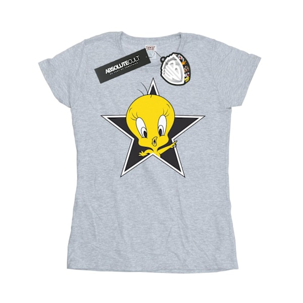 Looney Tunes Dam/Damer Tweety Pie Star Bomull T-shirt XXL S Sports Grey XXL