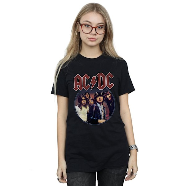 AC/DC Dam/Damer Highway To Hell Cirkel Bomull Boyfriend T-S Black S