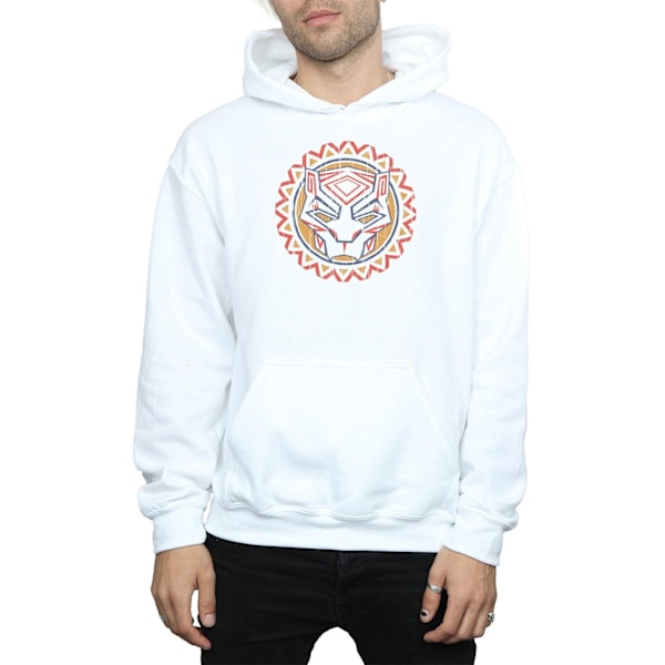 Marvel Herr Svart Panther Tribal Panther Icon Hoodie M Vit White M