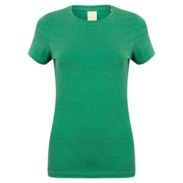 Skinni Fit Dam/Kvinnor Feel Good Stretch Kortärmad T-shirt Green L