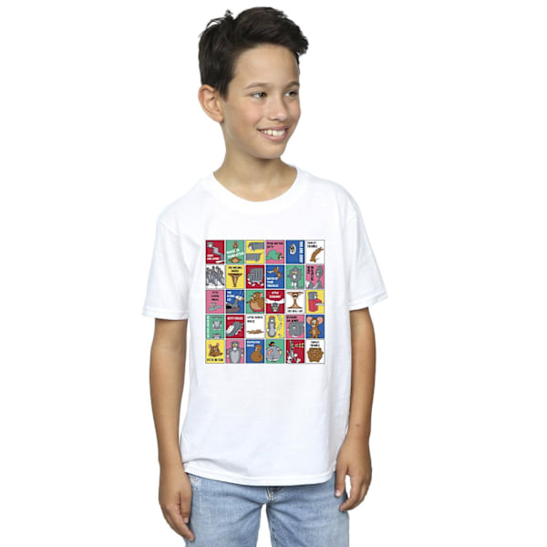 Tom och Jerry Pojkar Rutnät Kvadrater T-shirt 5-6 År Vit White 5-6 Years