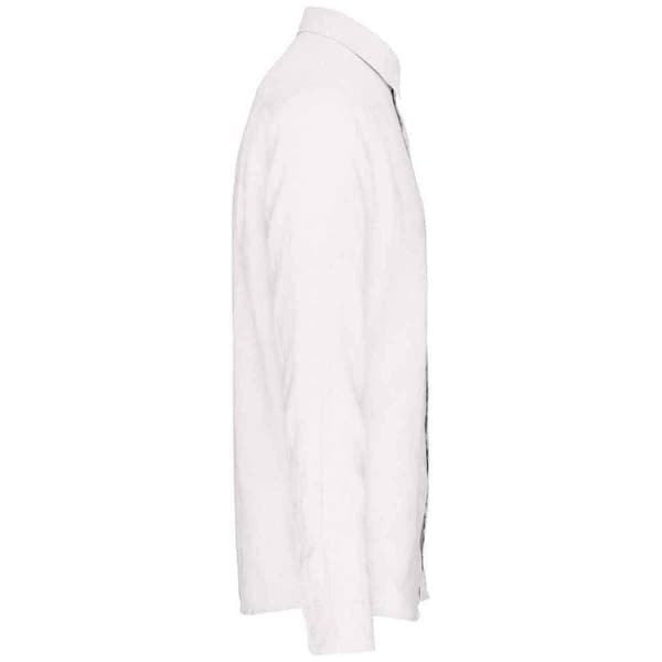 Spasso Linneskjorta för män, långärmad, M, Vit White M