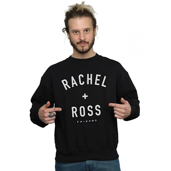 Friends Herr Rachel Och Ross Text Sweatshirt 3XL Svart Black 3XL