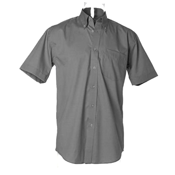 Kustom Kit Herr Kortärmad Corporate Oxford Shirt 17,5 tum Ch Charcoal 17.5inch