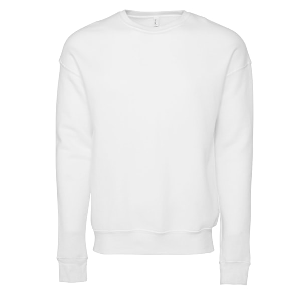 Bella + Canvas Unisex Vuxen Fleece Drop Shoulder Sweatshirt XS DTG White XS