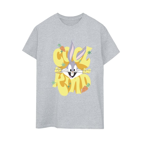 Looney Tunes Dam/Damer Bugs Cool To Be Kind Bomull Pojkvän Sports Grey M