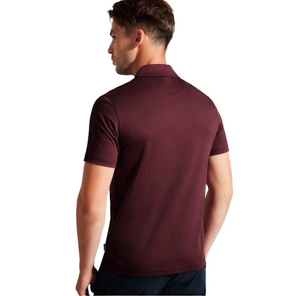 Ted Baker Herr Zeiter Bomull Pikétröja S Vinröd Maroon S