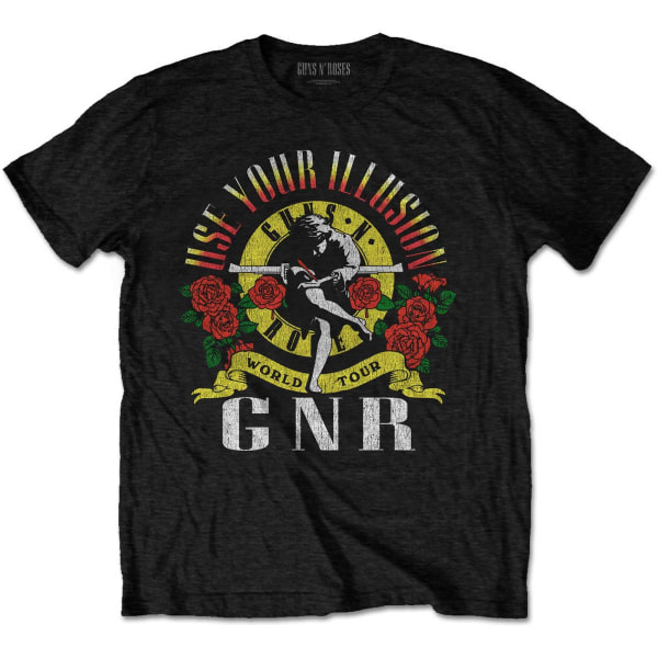 Guns N Roses Unisex Vuxen UYI World Tour bomull T-shirt S Svart Black S