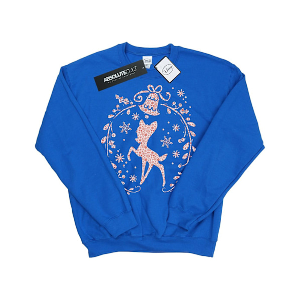 Disney Girls Bambi Julkrans Sweatshirt 5-6 År Royal Royal Blue 5-6 Years