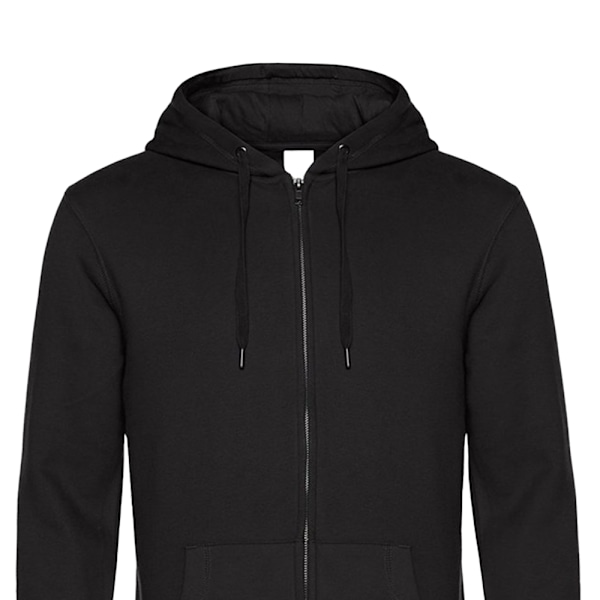 B&C Herr Full Zip Hoodie XS Svart Pure Black Pure XS