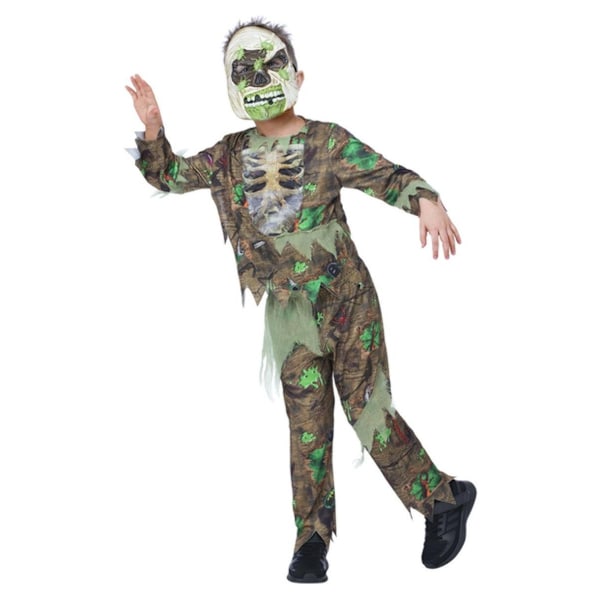 Smiffys Pojkar Deluxe Bug Zombie Kostymset 10-12 År Brun/Gr Brown/Green 10-12 Years