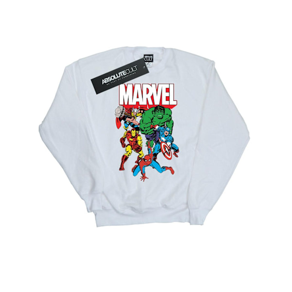 Marvel Avengers Boys Group Shot Sweatshirt 9-11 år Vit White 9-11 Years