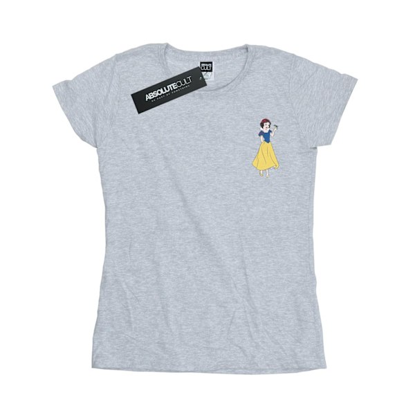 Disney Princess Dam/Damer Snövit Bröst Bomull T-shirt L Sports Grey L