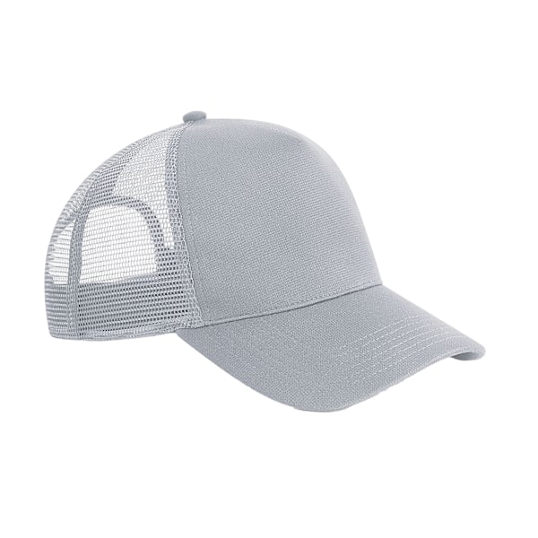 Beechfield Unisex Vuxen Microknit Snapback Trucker Cap En Storlek Light Grey One Size