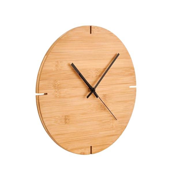 MidOcean Esfere Rund Väggklocka i Bambu One Size Trä Wood One Size