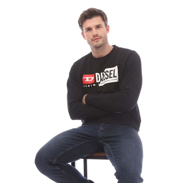 Diesel Herr S-Girk Cuty Felpa Hoodie XL Svart Black XL